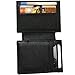 alpine swiss Men's Genuine Leather Magic Wallet 1 ID Window 9 Card Slots 2 Sided Billfold, Black, One Size