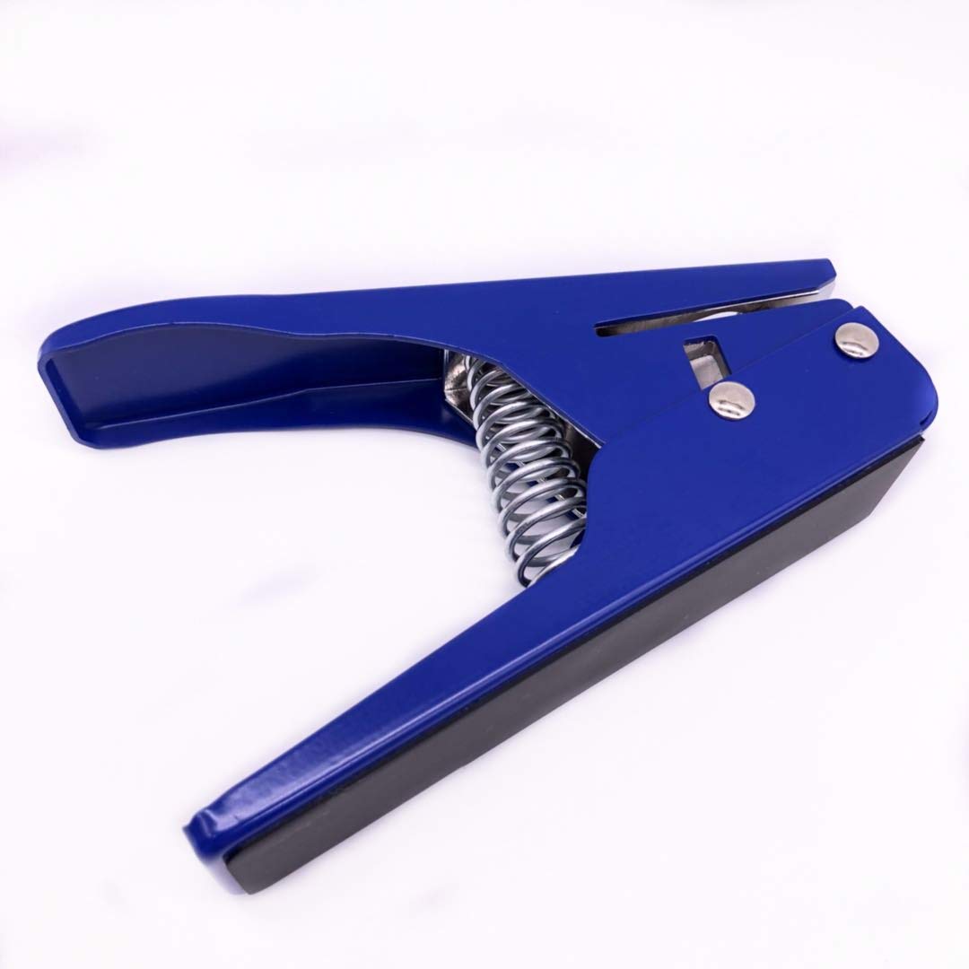 Elrido DIY Guitar Picks Punch Pick Maker Puncher Tool to Make Your Endless Guitar Picks, With 2 Pick Strips Sheet, a Leather Picks Holder - Guitar Picks Puncher Tool Kit Guitar Picks Cutter (Blue)