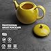 Sweese 220.105 Porcelain Teapot, 40 Ounce Tea Pot - Large Enough for 5 Cups, Yellow