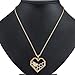 MJARTORIA Silver Color Bee Honeycomb Filigre Heart Pendant Necklace