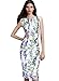 VfEmage Womens Elegant Ruched Floral Print Mesh Cocktail Bodycon Dress