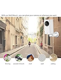Wyze Cam - Soporte de pared para cámara de seguridad, 2 paquetes, de aluminio, soporte de pared ajustable de 360 grados, para interior y exterior, para Wyze Cam Pan, Arlo, Arlo Pro y otras cámaras de seguridad compatibles