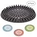Shower Hair Drain Catcher, 4 Pack Hair Catcher Shower Drain Cover for Bathroom and Kitchen, Bathtub Drain Hair Catcher, Reusable Rubber Sink Strainer