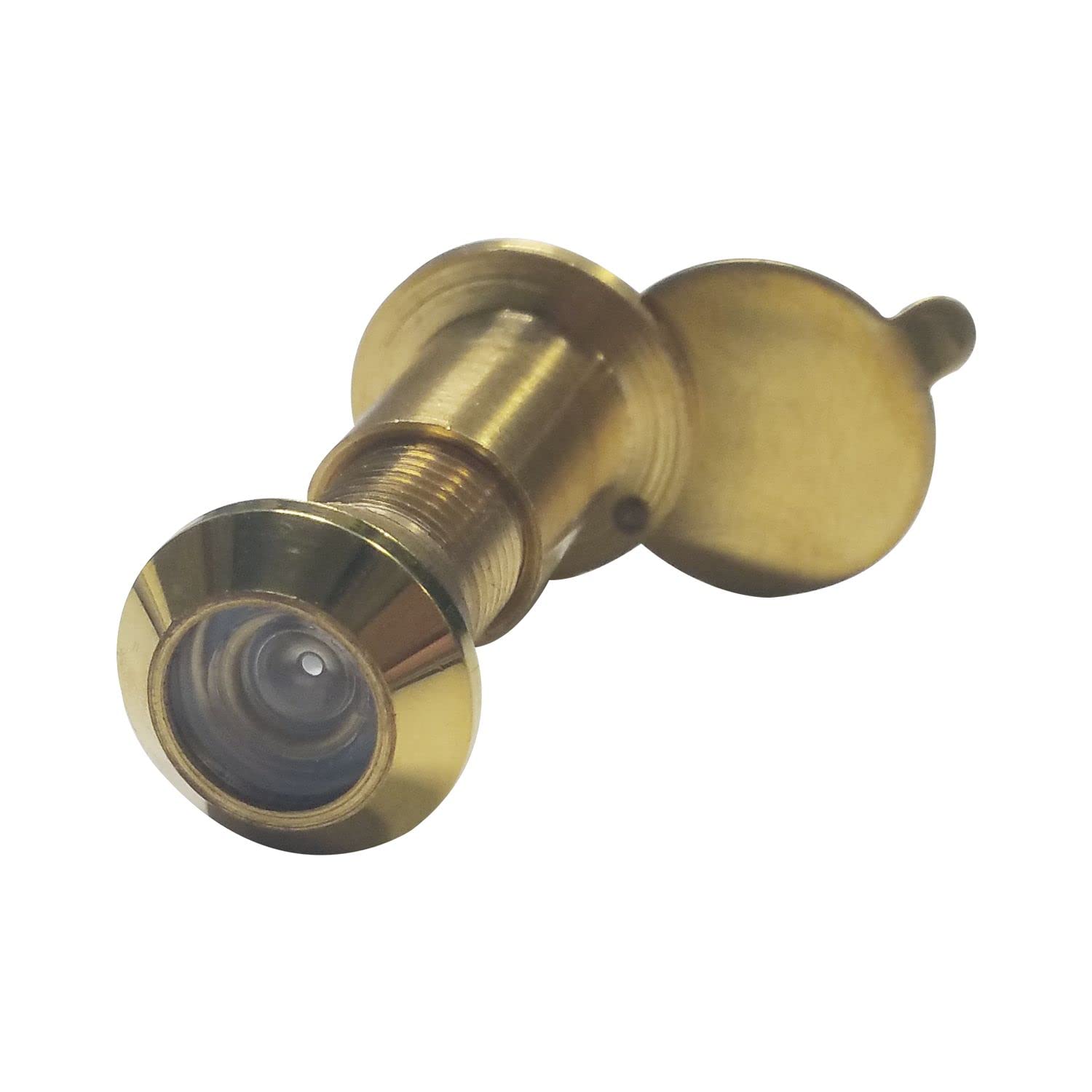 vasalat 1243 ANG-12-JC-LATON-PU Door Viewer Diameter 12 mm Wide Angle 170° TS 20-35 mm Polished Brass