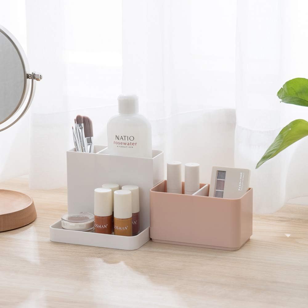 Poeland Desktop Storage Organizer Pencil Card Holder Box Container for Desk, Office Supplies, Vanity Table : Office Products