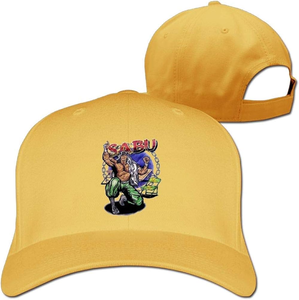 of Sabu ECW Wrestling Unisex Men's Cap Washed Twill Low Profile Cotton