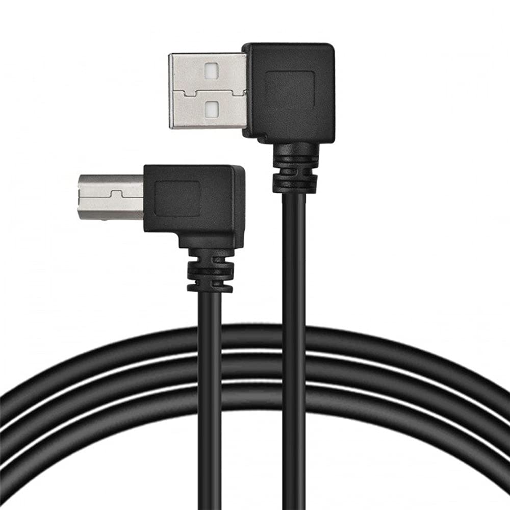 CY USB 2.0 A Male Left Angled to B Male Angled 90 Degree Cable 100cm for Printer