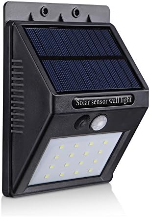 Elloon Outdoor Solar Powered Wireless Waterproof Security Motion solar sensor light for Patio Yard Garden with Motion Activated Auto ON/OFF