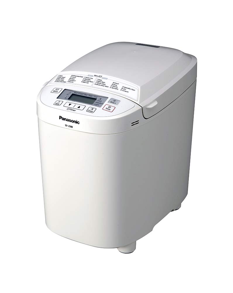Panasonic SD-2500WXC Compact Breadmaker with Gluten Free Programme, White