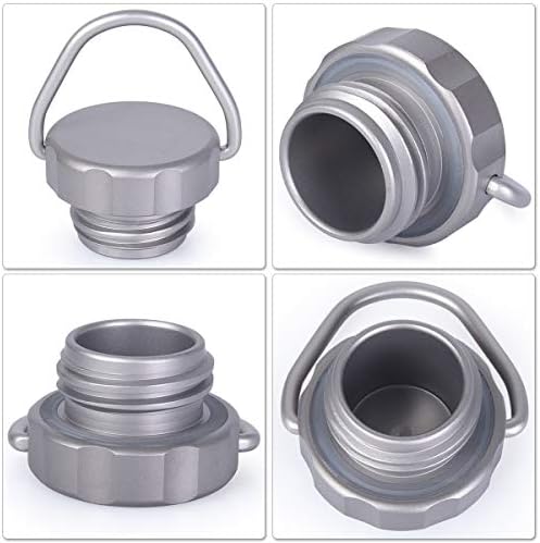 Titanium water bottle with straightforward design, high lid, and anti-leak features priced at $38.99.