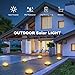 Jack & Rose Solar Ground Lights Outdoor Solar Pathway Lights Fairy Garden Lights Solar Powered IP67 Waterproof 8 LED Disk Light for Yard Deck Lawn Patio Driveway (Warm Light, 4 Pack