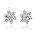 Christmas 925 Sterling Silver Snowflake Cz Stud For Girl Or Women Let Your Ears Dazzling