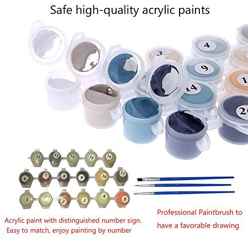 DIY Oil Canvas Painting,Paintwork Paint by Number Kits for Adults Kids Beginner - Romantic Love Autumn 1620 Inch (Frameless)