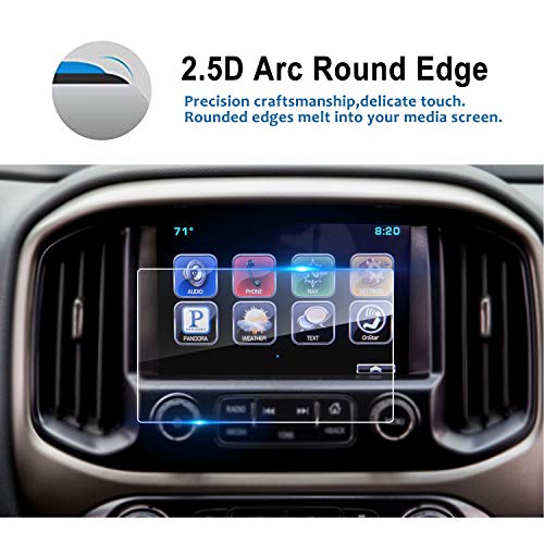 LFOTPP Glass Protector Replacement for 2015-2018 Chevrolet Colorado Suburban Tahoe 8 Inch Mylink, Tempered Glass Navigation Infotainment Center Touch Screen Protector, Scratch-Resistant