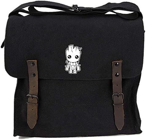 Baby Groot Guardians of the Galaxy Canvas Medic Shoulder Bag, Black & White