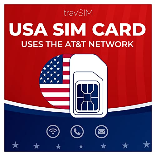 travSIM Prepaid USA SIM Card | 50GB Mobile Data at 5G speeds. Unlimited National Calls and Texts. This US SIM Card uses The AT&T Network. Works on iOS and Android Devices. Valid for 30days.
