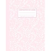 Light Pink Marble Composition Notebook: 110 Numbered Pages, 8.5" x 11" | Pastel Pink Wide Ruled Notebook for Girls, Teens, Students, School, Work, and Writing
