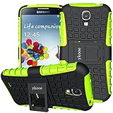Samsung Galaxy S4 Case, sturdier Shockproof Phone Protection Case Dual Layer Protective Kickstand Shell for Samsung Galaxy S4 (Green)