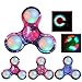 Newest LED Light UP Glow Tri-Spinner Hand Spinner Fidget New Style Toy, EDC ADHD Focus Stress Reducer Relieve Anxiety Autism (C)