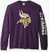 NFL Minnesota Vikings Men's OTS Slub Long Sleeve Team Name Distressed Tee, Purple, Large