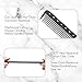 Barber Comb,Hair Cutting Combs Carbon Fiber Salon Hairdressing Comb 100% Anti Static 230℃ Heat Resistant with Smooth Round Teeth Bristle for Hair Partition/Remove Knots/Hair Cutting/Dying/Styling