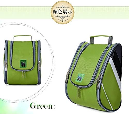 AUFO Convertible Zipper Hanging Bathroom Storage Toiletry Bag Orgnizer For Traveling Home Use Moisture Proof Travel Kit Cosmetics Bag Women Men Green