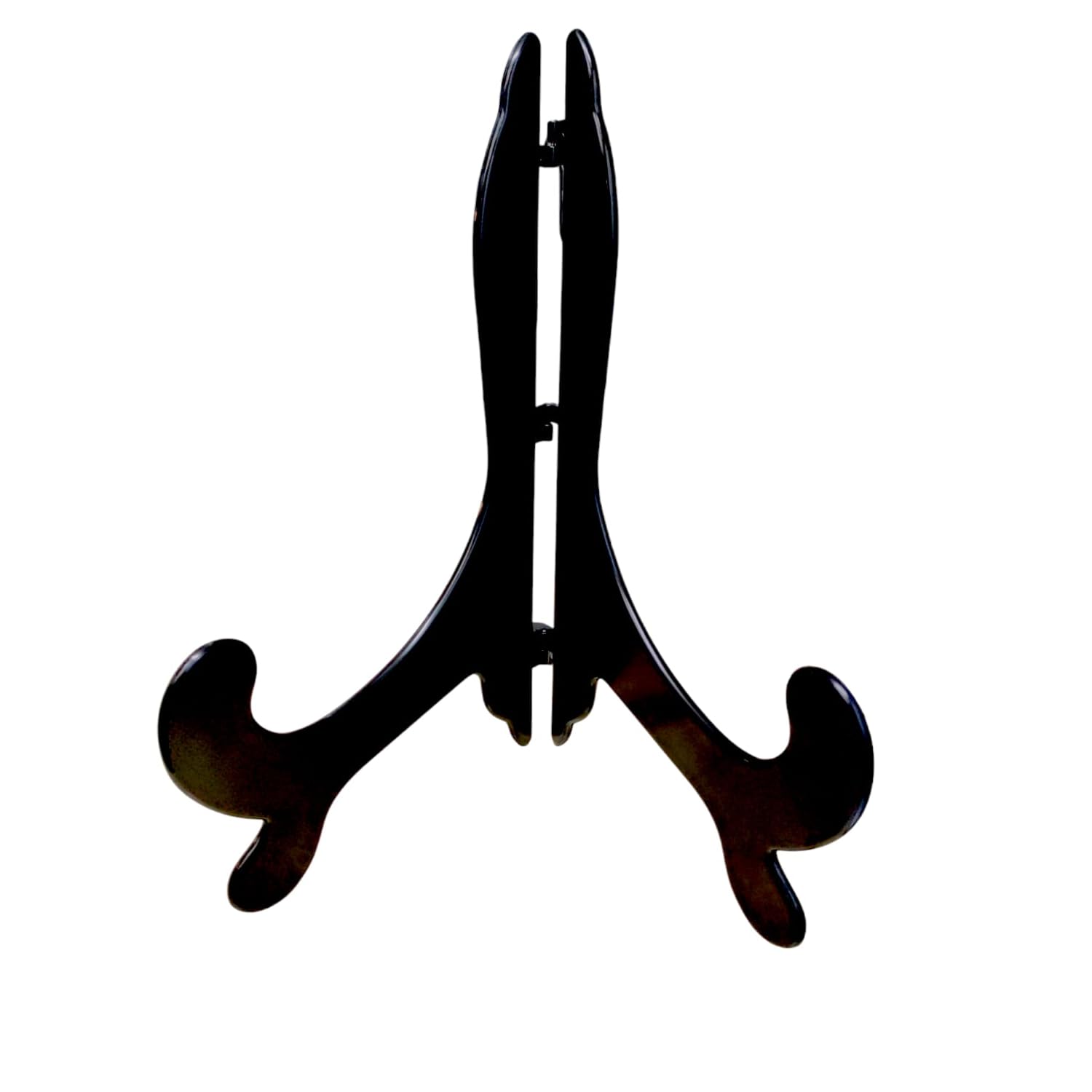 SISI UK Black Plastic Folding Plate Stand – Medium Display Easel for Pictures, Albums or Decorative Items (6–10 Inch, Pack of 1)