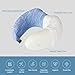 LANGRIA Memory Foam Neck Pillow Ergonomic Contoured U-Shape Travel Pillow with Adjustable Neck Size Washable Cover for Plane Train Car Bus Office (Striped Arctic Blue)
