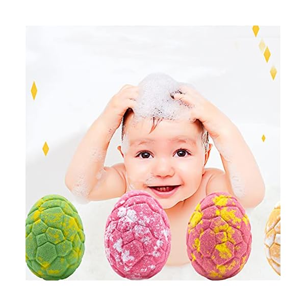 DONE-BY-NATURE-Dino-Egg-Bath-bombs-6-Pack-with-surprise-dinosaur-toy-inside-Organic-natural-Vegan-Spa-Bath-Bomb-Kit-100-Child-Safe-With-Natural-Oils-Moisturisers Dino Egg Bath Bombs 6 Pack with surprise dinosaur Inside! 100% Child safe !