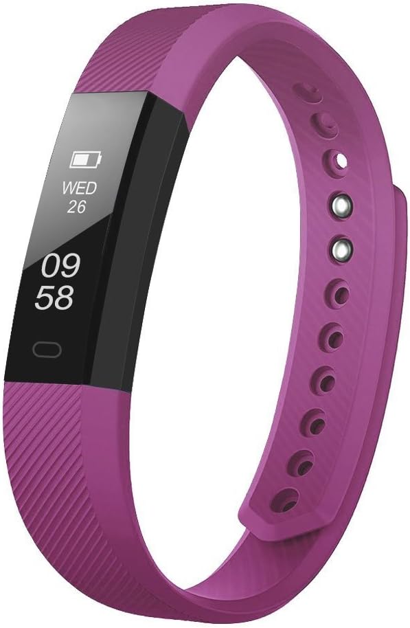 Smart Watches Self-Timer Slim Smart Watch New Bracelet Bluetooth Call Reminder Calorie Counter Wireless Pedometer Band Sport Sleep Monitor Activity Tracker For Android iOS Phone (Purple)