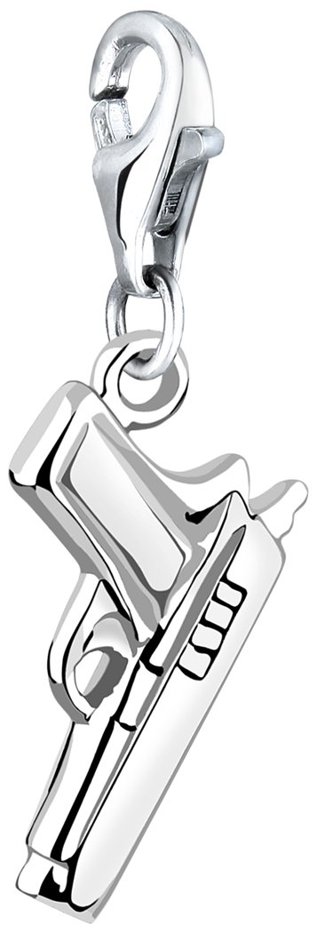 Nenalina Charm Gun Pendant, for All Brands of Charm Bracelets and Necklaces, Made of 925 Sterling Silver, 713131-000