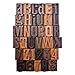 Letterpress Print Blocks by Tim Holtz Idea-ology, 35 Pieces, 1-Inch Letters and Numbers, Wood, TH93130
