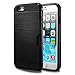 iPhone 6S Case, technext020 Heavy Duty Tough Hard Armor slim Black wallet Case Credit Card Slot Holder Cover for Apple iPhone 6S Bumper Back cover