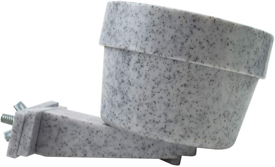 Lixit Quick Lock Removable Cage Bowls for Rabbits, Birds, Dogs, Cats, Gunea Pigs and Other Small Animals. (10oz, Granite)