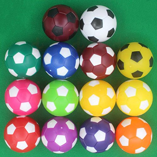 Hacloser Mini Foosball Table Balls, PlasticSoccer Table Indoor Family Sports Toys Game Colorful, 32mm - Thumbnail 2