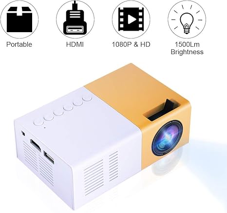 Tangxi Mini proyector LED, Mini proyector,Full HD 1080P,proyector ...