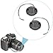 Neewer Lens Cap Kit for Nikon D3200 D3100 D3000 D5200 D5100 D5000 D90 D80 D60 D40 DSLR Cameras, Kit Includes: (2)52mm Center Pinch Lens Caps, (2)Lens Cap Leashes