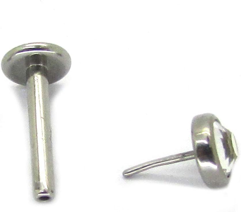 20g/18g/16g G23 Titanium Press Fit Threadless Push Pop in Labret Lip Monroe Tragus Earring Stud