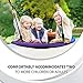 40 Inch 700lb Round Outdoor Tree Swing for Kids - Flying Saucer Swingset - Heavy Duty Disk Swings with Straps, Adjustable Ropes, Handles and Pillow - Large Circle Swing for Children