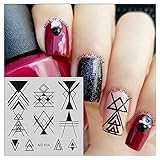 NICOLE DIARY Triangle Nail Art Stamp Template Geometry Image Stamping Plate NDP-104