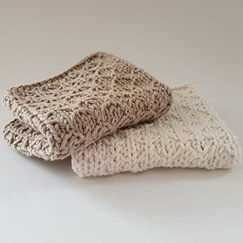 Hand Knit Washcloths Handmade