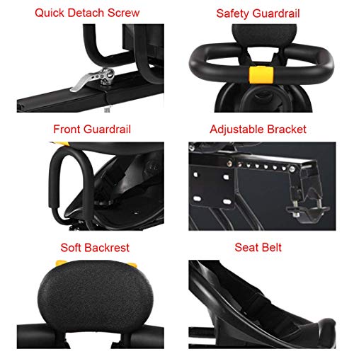 FenglinTech Baby Bike Seat, Front Mounted Child Bike Seat with Back