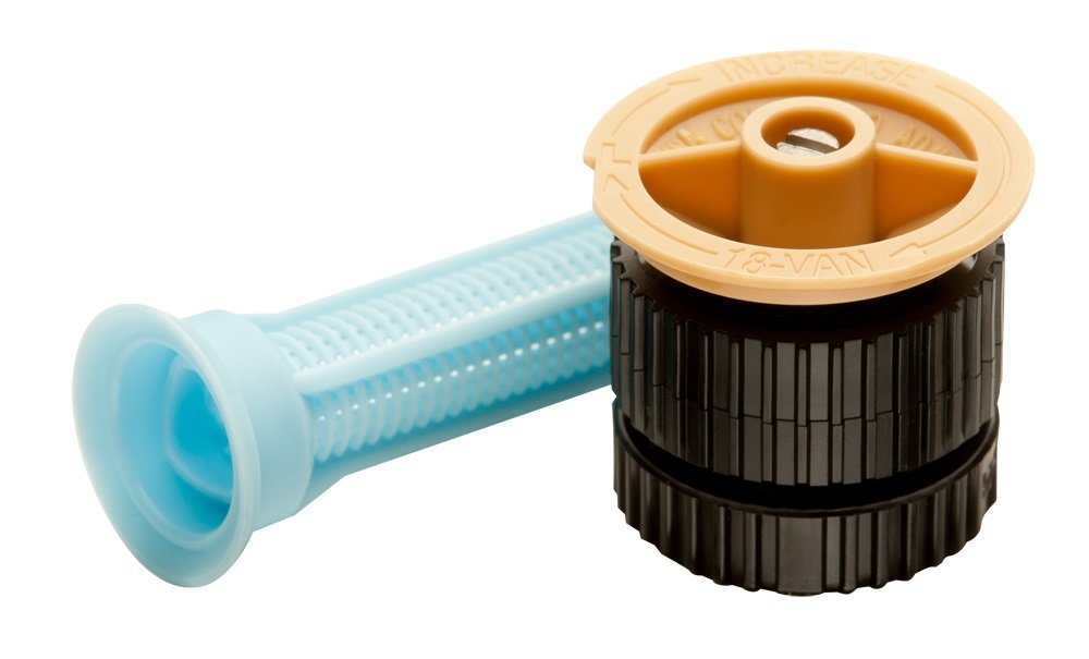 Rain Bird 3 x spray nozzle with adjustable sector from 0° to 360° (18-van) for 1800 series and uni spray casting distance 4.3 m - 5.5 m.