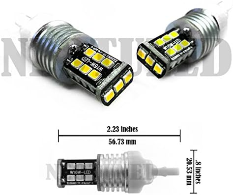 2x 7440 WHITE 15 High Power LED 11W Reverse Light Turn Signal Brake Light Tail Light LED