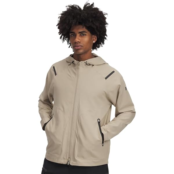 Under Armour Men's UA Stretch Woven Hooded Active Track Full Zip