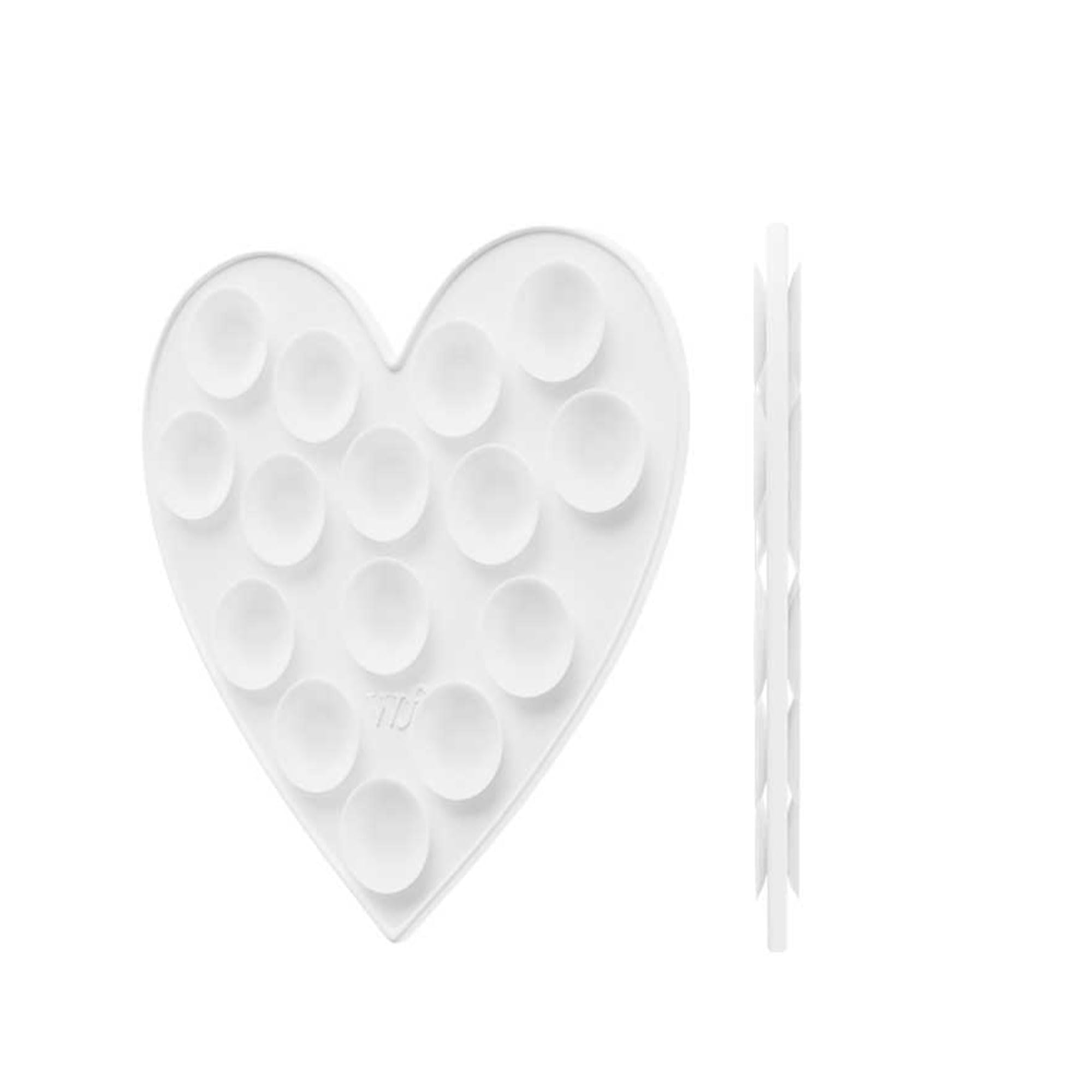 Wildflower Cases - White Heart Stickeez, Compatible with Apple iPhones | Pink Trendy Cute Viral - Durable, Easy to Attach, Lightweight, Reusable, Double-Sided Suction, Women-Owned Small Business