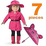 American Girl Doll Clothes, Yeshow Rain Coat Doll Clothes for 18