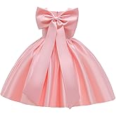 6M-8T Baby Girl Big Bowknot Birthday Pageant Dress Toddler Party Tutu Gown Baptism Dresses