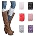Bestjybt Womens Stretch Lace Boot Leg Cuffs Soft Laced Boot Socks