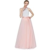 EllieHouse A Line Long Full Bridesmaid Tulle Skirt for Wedding Evening Party Prom P68